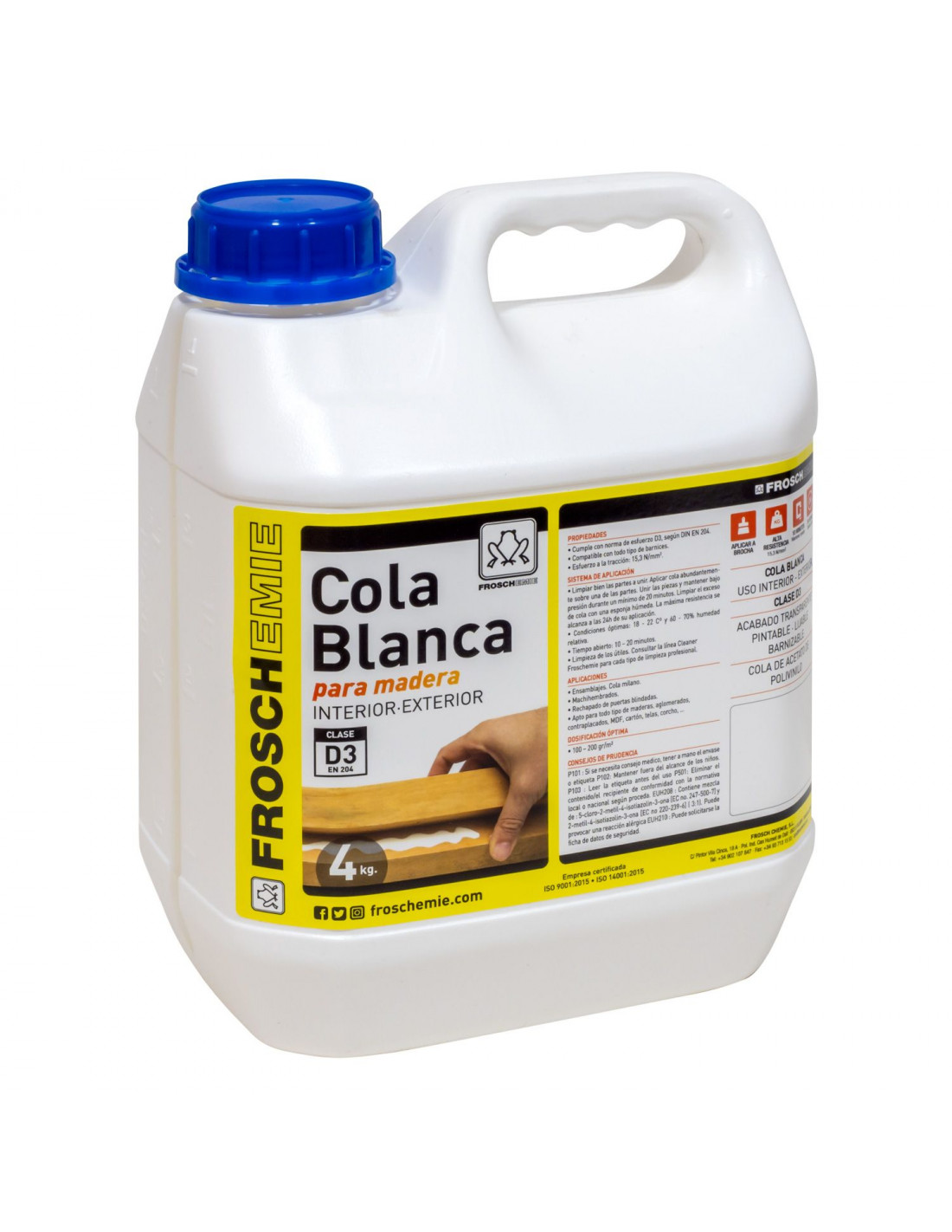 Cola Blanca D3 (FR 6391) para madera INTERIOR/ EXTERIOR