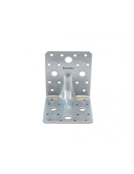 EUROTEC - Juego de 10 Escuadras Angulares con Nervadura 90x100x100 mm