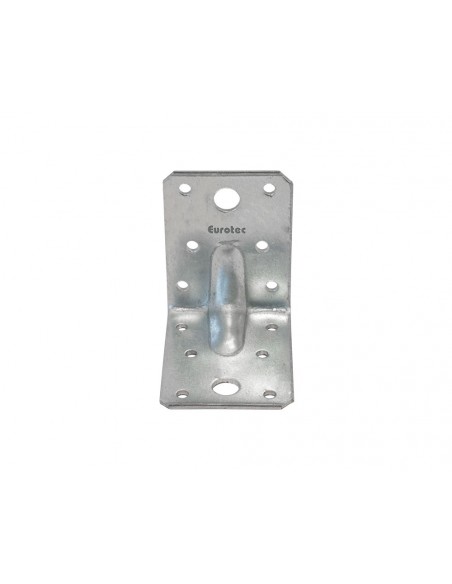 EUROTEC - Juego de 10 Escuadras Angulares con Nervadura 90x100x100 mm