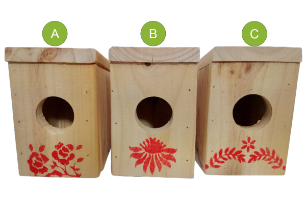 Nido de Madera para Pájaros de Pino...