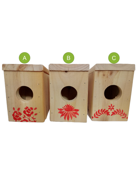 Nido de Madera para Pájaros de Pino Macizo – 3 Diseños